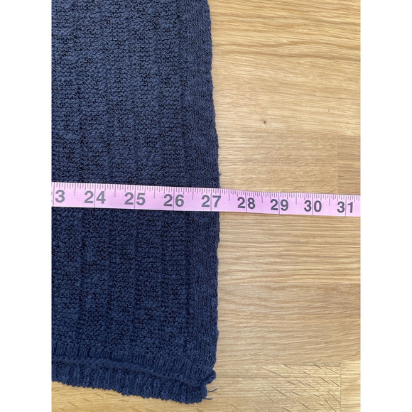 J. Jill Wrap Cardigan Sweater Women One Size Navy Blue Open Knit Beachy Coastal - Picture 6 of 6